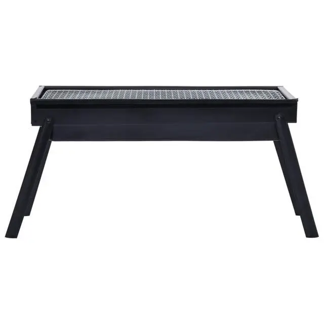 Alt view image 2 of 13 - vidaXL Portable Camping BBQ Grill Steel 23.6"x8.9"x13"