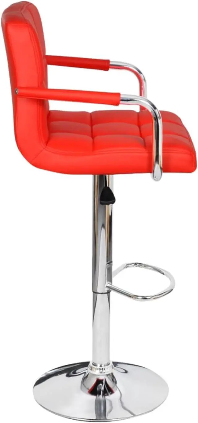 Alt view image 5 of 17 - vidaXL Bar Stools 2 pcs Red Faux Leather