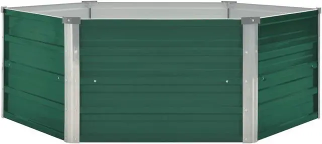 Alt view image 8 of 13 - vidaXL Raised Garden Bed Galvanized Steel Green Planter Flower Box Outdoor