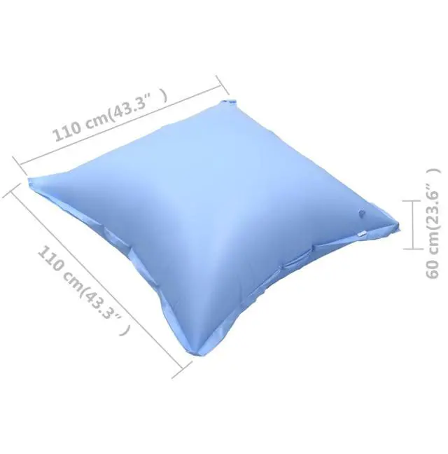 Alt view image 13 of 13 - vidaXL Pool Pillow Inflatable Pool Cover Air Pillows for Winter 10 Pcs Blue PVC