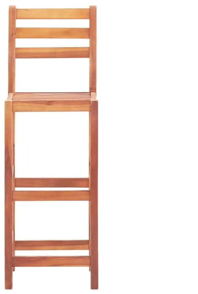 Alt view image 13 of 13 - vidaXL Bar Stools Bar Seats Counter Height Island Stools 2 Pcs Solid Acacia Wood