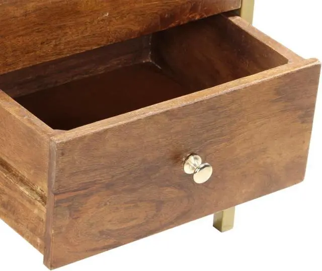 Alt view image 9 of 15 - vidaXL Cabinet Drawer Dresser Side End Table for Bedroom Solid Wood Mango