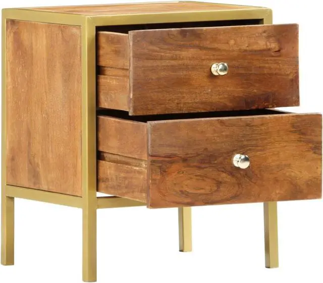 Alt view image 6 of 15 - vidaXL Cabinet Drawer Dresser Side End Table for Bedroom Solid Wood Mango