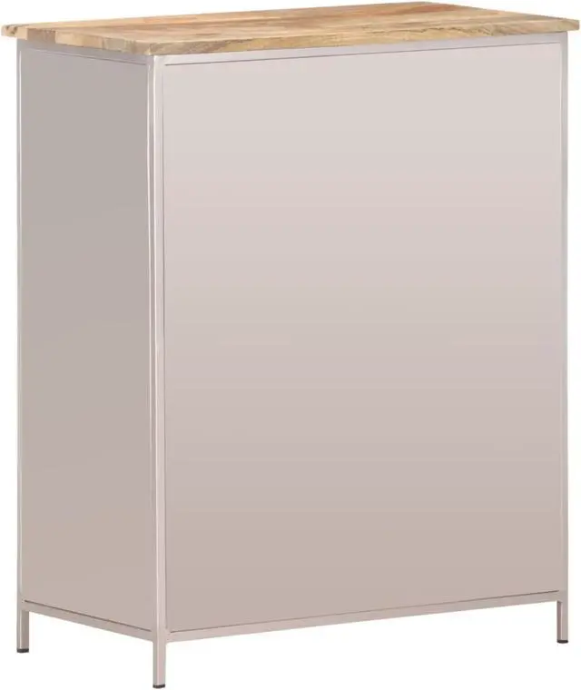 Alt view image 12 of 13 - vidaXL Sideboard Storage Sideboard Cabinet for Entryway Rough Mango Wood & Iron