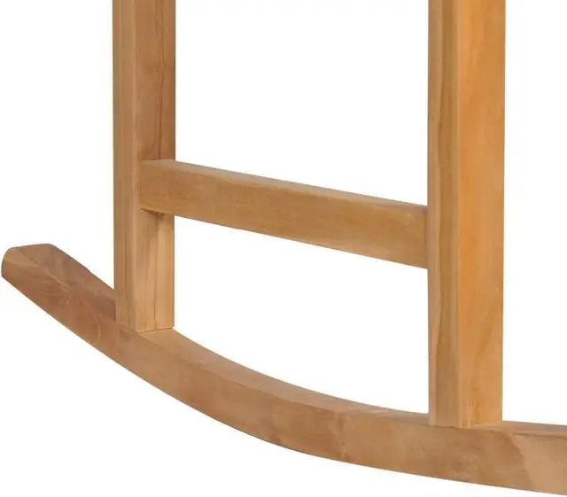 Alt view image 9 of 12 - vidaXL Rocking Chair Glider Chair Patio Chair Nursery Chair Solid Wood Teak