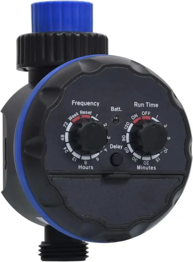 Alt view image 6 of 10 - vidaXL Water Timer Watering Hose Timer with Single Outlet and Ball Valves