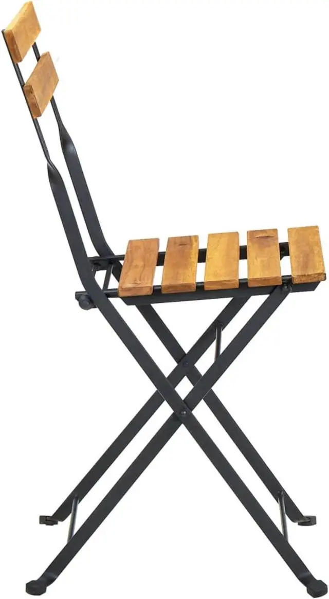 Alt view image 4 of 13 - vidaXL Folding Bistro Chair 4 pcs Solid Acacia Wood