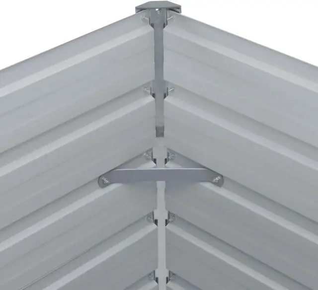 Alt view image 11 of 13 - vidaXL Raised Garden Bed Galvanized Steel Brown Planter Flower Box Outdoor