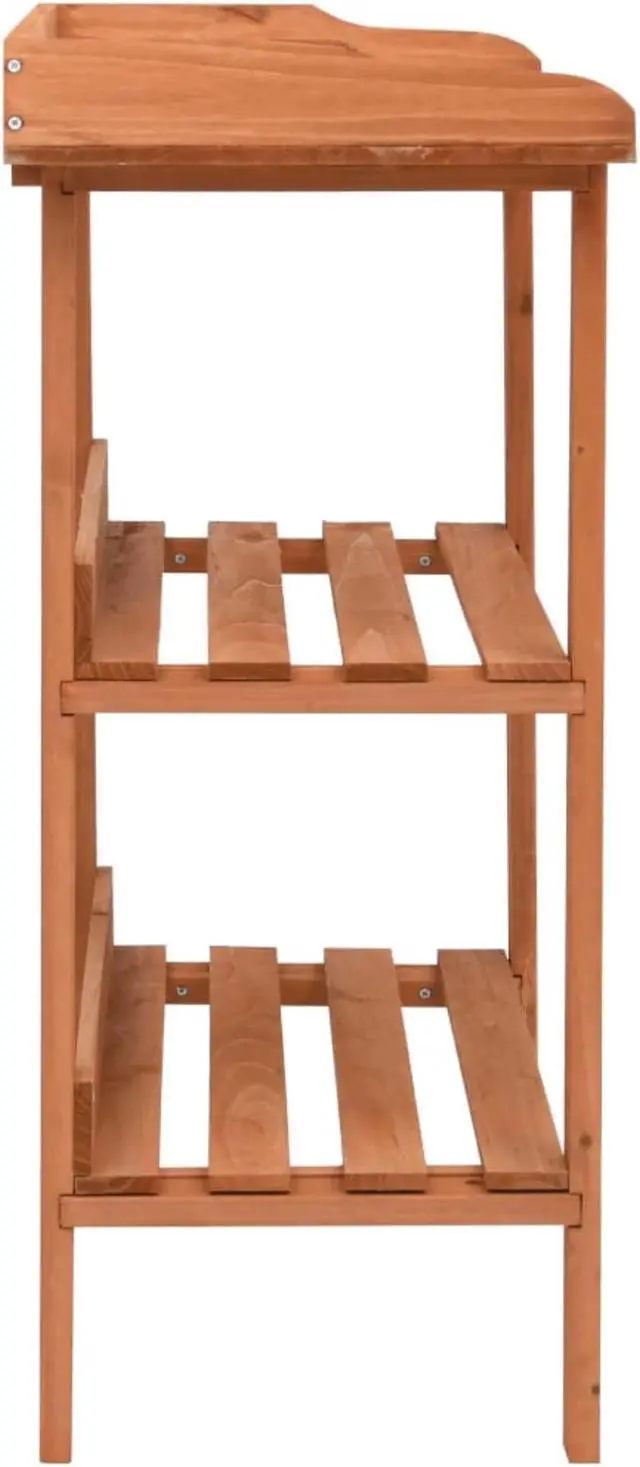 Alt view image 7 of 15 - vidaXL 3-Tier Plant Rack Stand Shelves Flower Pot Stand for Indoor and Outdoor