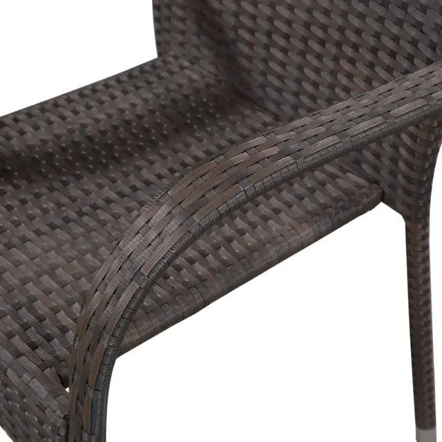 Alt view image 5 of 13 - vidaXL 3 Piece Garden Dining Set Brown