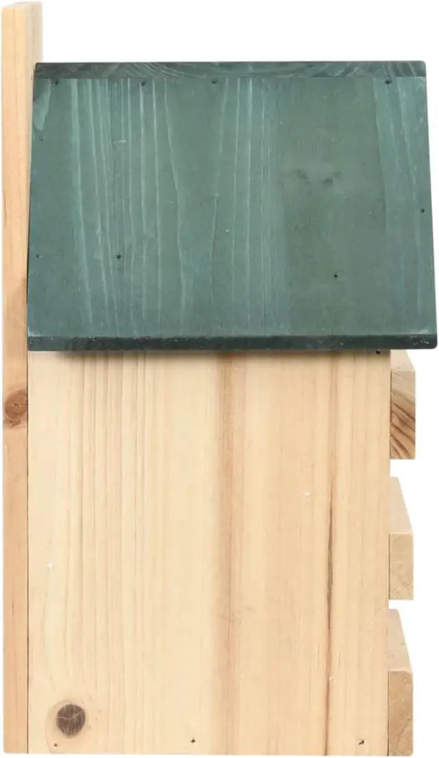 Alt view image 11 of 16 - vidaXL Bird House 4 Pcs Wooden Bird House for Finch Bluebird Solid Wood Fir