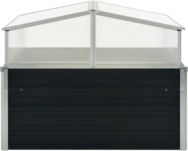 Alt view image 8 of 14 - vidaXL Raised Garden Bed Patio Raised Flower Bed Galvanized Steel Anthracite