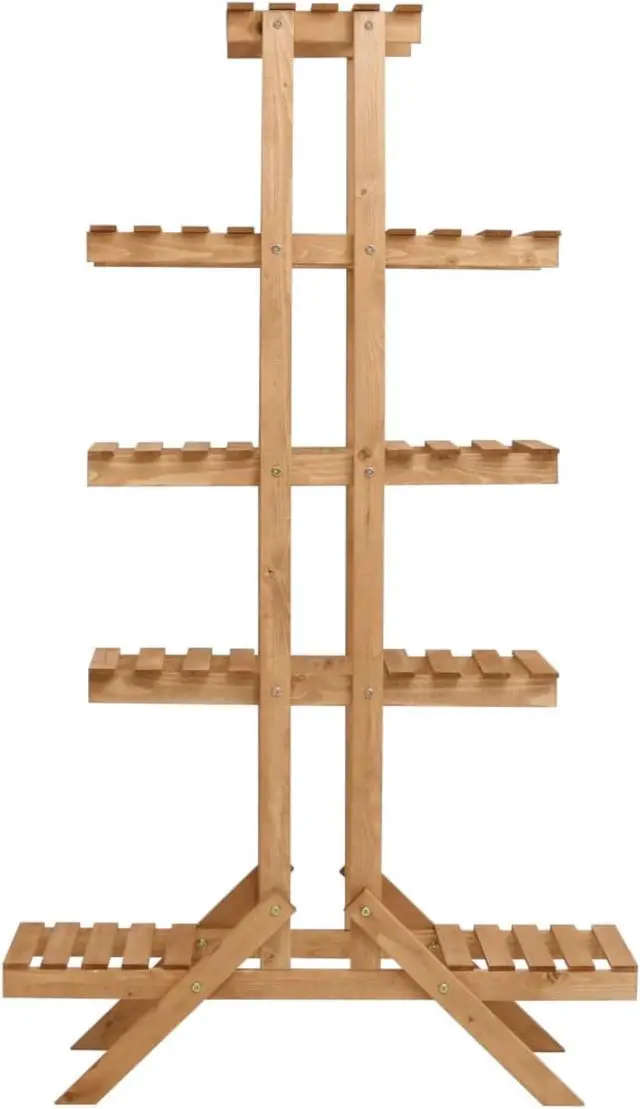 Alt view image 4 of 11 - vidaXL 5-Tier Plant Rack Stand Shelves Flower Pot Stand for Indoor and Outdoor