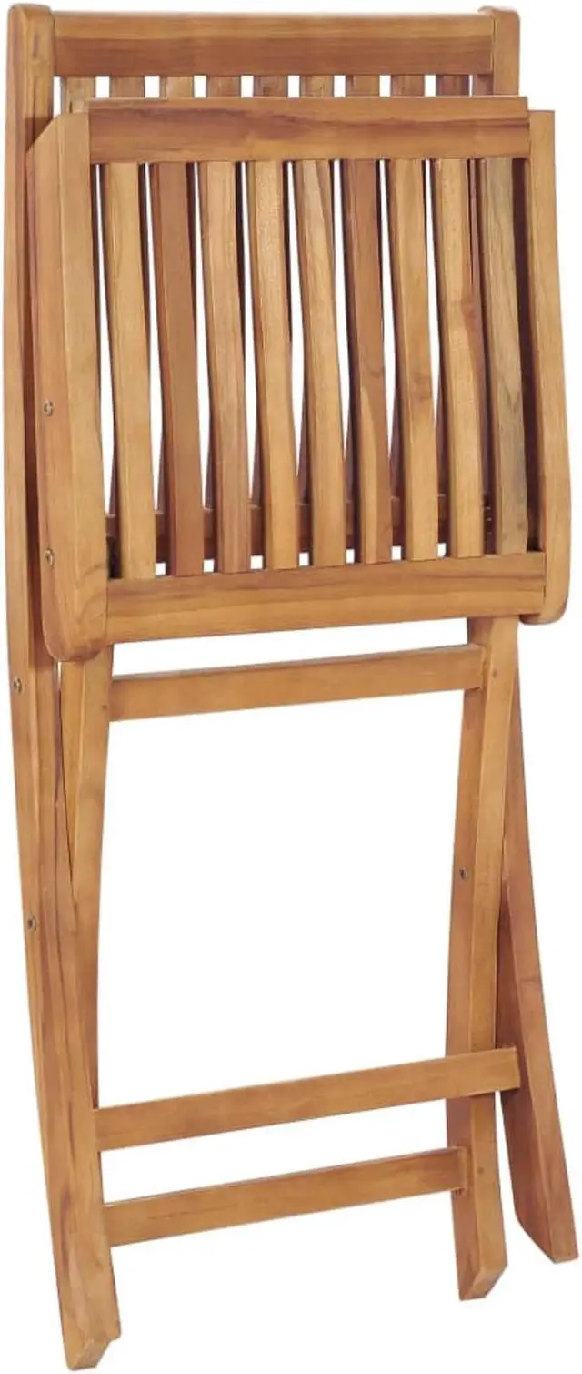 Alt view image 6 of 15 - vidaXL Folding Garden Chairs 2 pcs Solid Teak Wood
