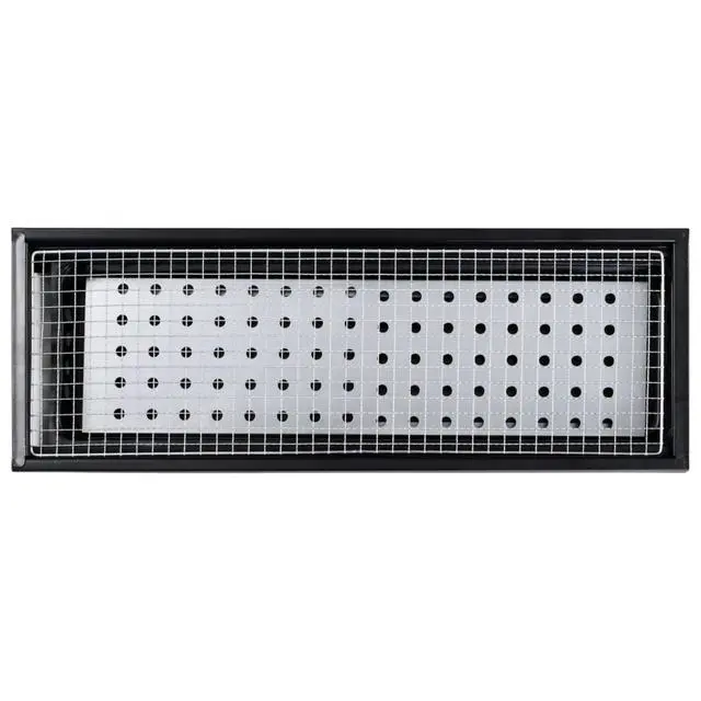 Alt view image 5 of 13 - vidaXL Portable Camping BBQ Grill Steel 23.6"x8.9"x13"
