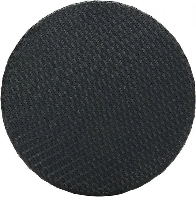 Alt view image 2 of 11 - vidaXL Patio Table Black 23.8" Poly Rattan Outdoor Garden Coffee Tea Table