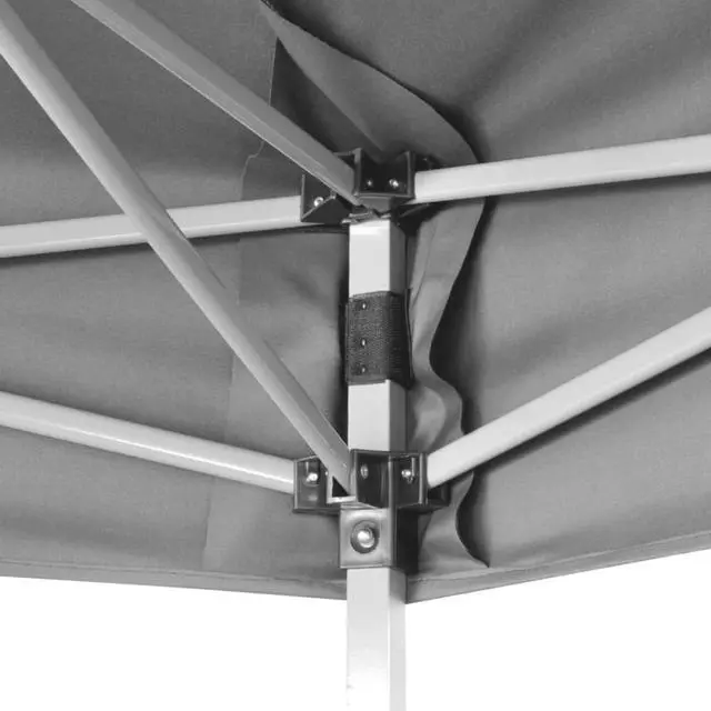 Alt view image 13 of 17 - vidaXL Gazebo Hexagonal Pop-Up Canopy Tent Outdoor Shelter Party Tent Gray