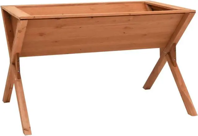 Alt view image 3 of 11 - vidaXL Planter Handmade Flower Box with Legs Wooden Plant Box Solid Firwood