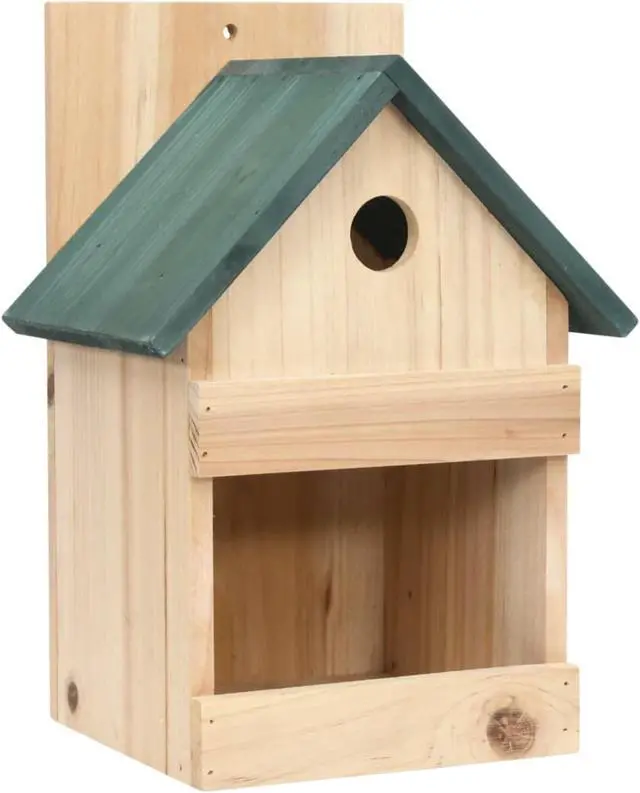 Alt view image 9 of 16 - vidaXL Bird House 4 Pcs Wooden Bird House for Finch Bluebird Solid Wood Fir