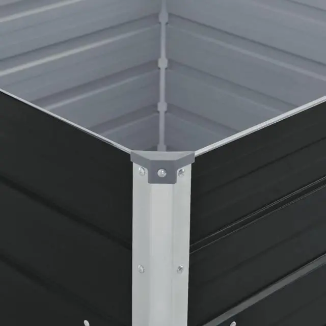 Alt view image 8 of 13 - vidaXL Raised Garden Bed Galvanized Steel Brown Planter Flower Box Outdoor