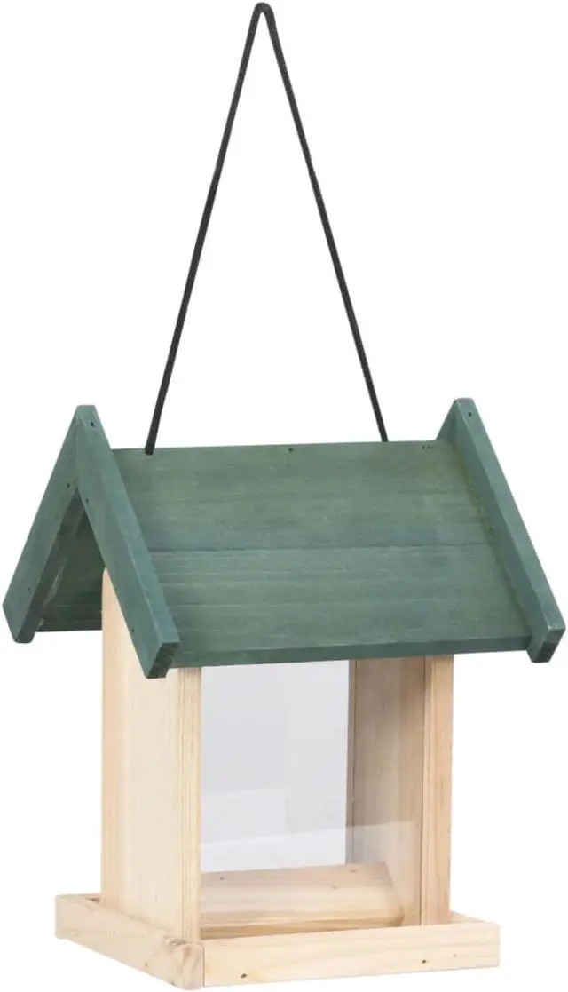 Alt view image 11 of 17 - vidaXL Bird Feeder 4 Pcs Wooden Garden Bird Feeder with Stand Solid Wood Fir