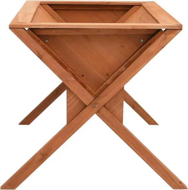 Alt view image 5 of 11 - vidaXL Planter Handmade Flower Box with Legs Wooden Plant Box Solid Firwood