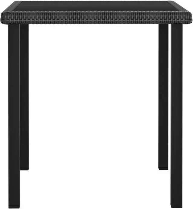 Alt view image 3 of 12 - vidaXL 3 Piece Garden Dining Set Poly Rattan Black