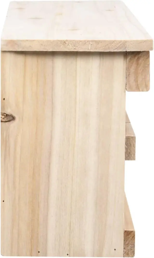 Alt view image 8 of 15 - vidaXL Sparrow House Nest Box with 5 Rooms for Outdoor Garden Solid Wood Fir