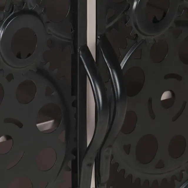 Alt view image 10 of 13 - vidaXL Sideboard Storage Sideboard Cabinet for Entryway Rough Mango Wood & Iron