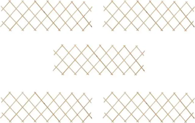 Main image of vidaXL Trellis Fences Garden Trellis Lattice Fence 5 Pcs Firwood 70.9"x23.6"