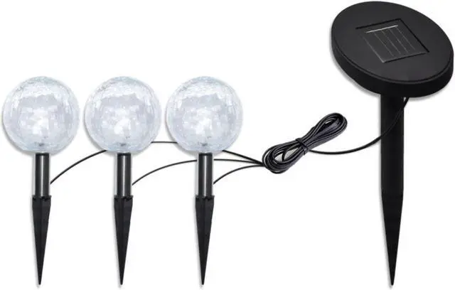 Alt view image 2 of 13 - vidaXL Outdoor Pathway Light LED Solar Walkway Light with Ground Spike 3 pcs