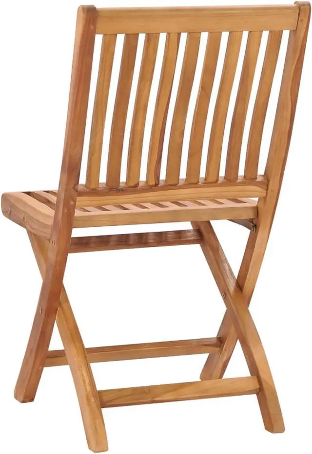 Alt view image 5 of 15 - vidaXL Folding Garden Chairs 2 pcs Solid Teak Wood