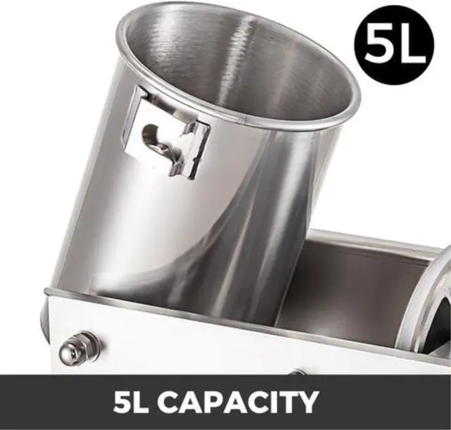 Alt view image 4 of 13 - Horizontal Sausage Stuffer Manual Sausage Stuffing Machine 5l Stainless Steel