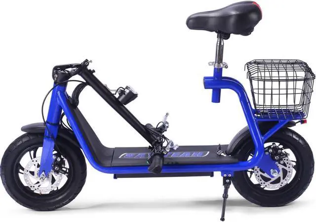 Alt view image 2 of 10 - MotoTec Metro 36v 350w Lithium Electric Scooter Blue
