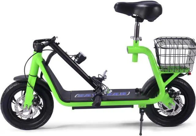 Alt view image 3 of 10 - MotoTec Metro 36v 350w Lithium Electric Scooter Green