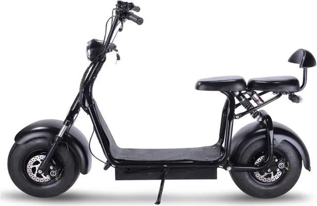Alt view image 6 of 14 - MotoTec Knockout 60v 1000w Electric Scooter Black