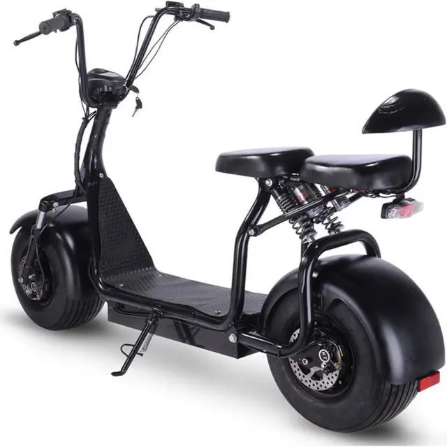 Alt view image 5 of 14 - MotoTec Knockout 60v 1000w Electric Scooter Black