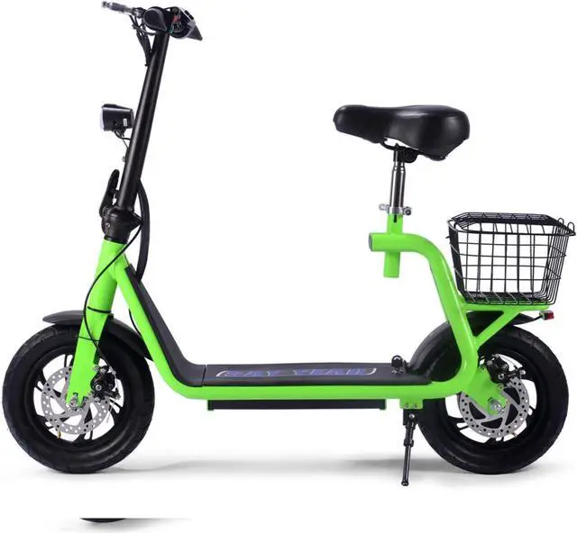 Alt view image 2 of 10 - MotoTec Metro 36v 350w Lithium Electric Scooter Green