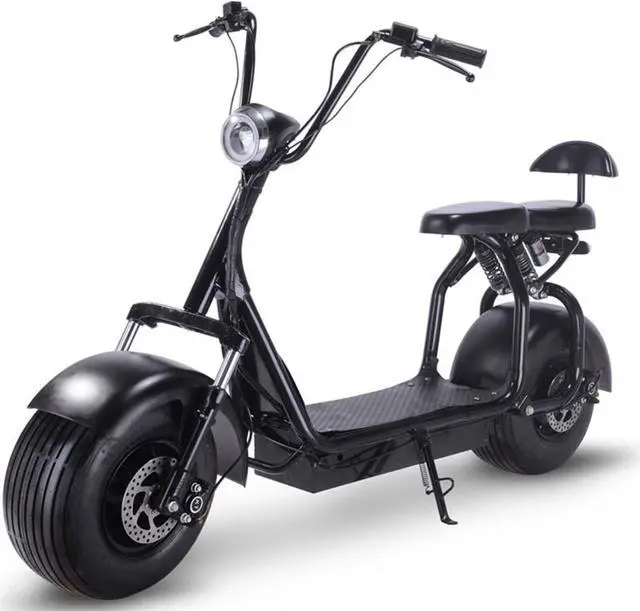 Alt view image 2 of 14 - MotoTec Knockout 60v 1000w Electric Scooter Black