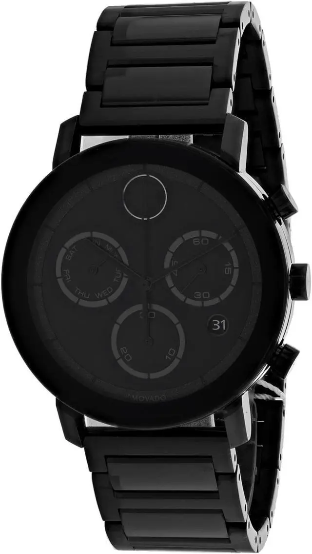 Alt view image 6 of 8 - Movado Bold Mens Black PVD Stainless Steel Swiss Quartz Watch 3600684