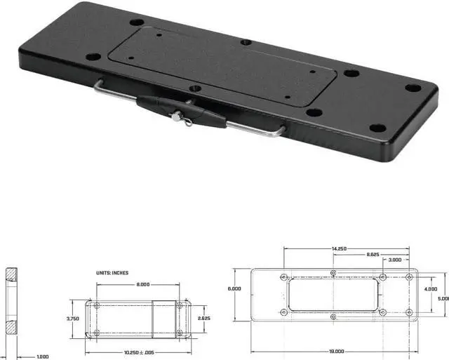 Alt view image 2 of 2 - Minn Kota - 1854023 MKA-23 Composite Quick Release Bracket (Fortrex, Maxxum, Edge) ( Pack of 2 )