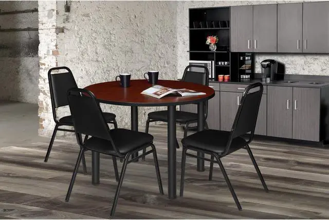 Alt view image 2 of 7 - Restaurant Stack Chair (4 pack)- Black