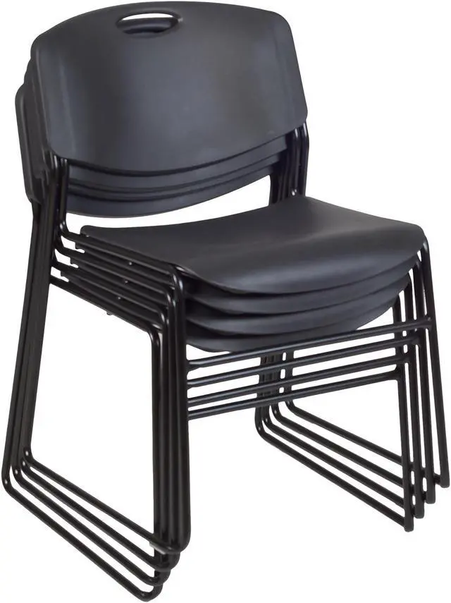 Main image of Zeng Stack Chair (4 pack)- Black