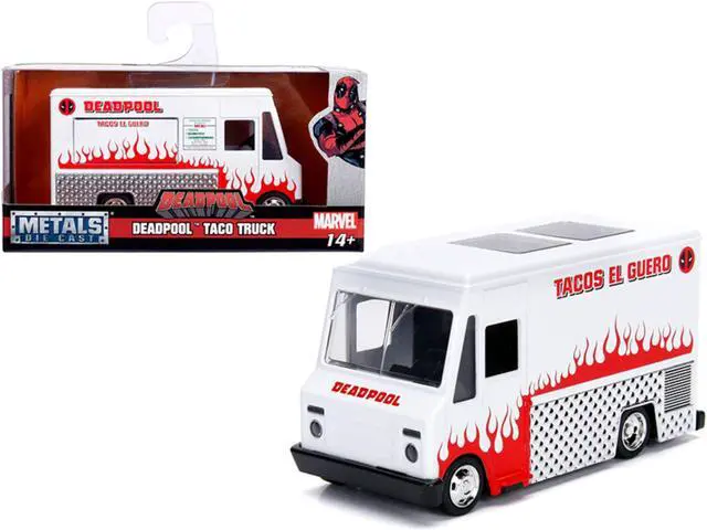 Alt view image 2 of 6 - Deadpool Taco Truck White "Marvel" Series 1/32 Diecast Model by Jada