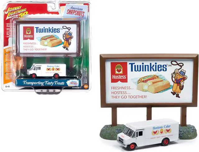 Alt view image 4 of 10 - GMC Step Van White with "Hostess" Country Billboard "Johnny Lightning 50th Anniv." 1/64 Diecast Model Johnny Lightning