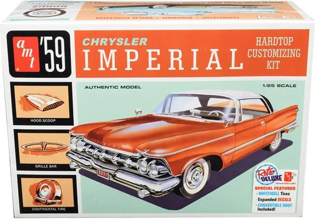 Alt view image 2 of 6 - Skill 2 Model Kit 1959 Chrysler Imperial 3 in 1 Kit 1/25 Scale Model by AMT