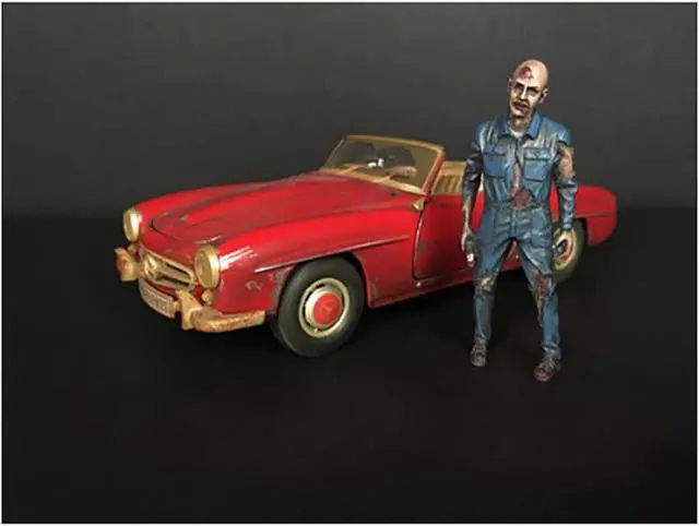 Alt view image 2 of 5 - Zombie Mechanic Figurine I for 1/24 Scale Models by American Diorama