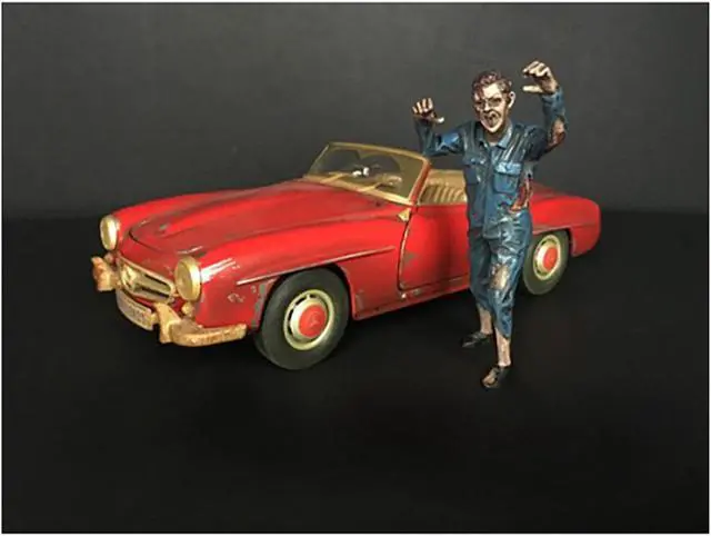 Alt view image 2 of 5 - Zombie Mechanic Figurine II for 1/18 Scale Models by American Diorama