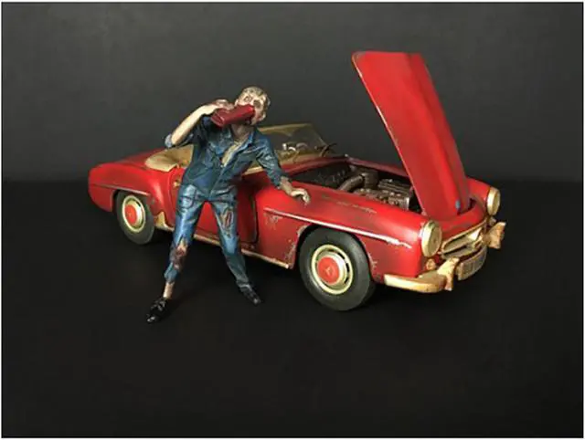 Alt view image 2 of 5 - Zombie Mechanic Figurine III for 1/18 Scale Models by American Diorama