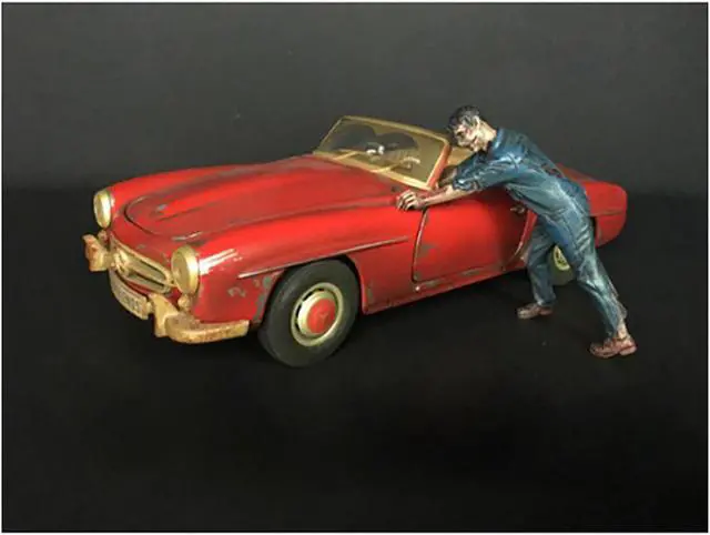 Alt view image 2 of 5 - Zombie Mechanic Figurine IV for 1/18 Scale Models by American Diorama